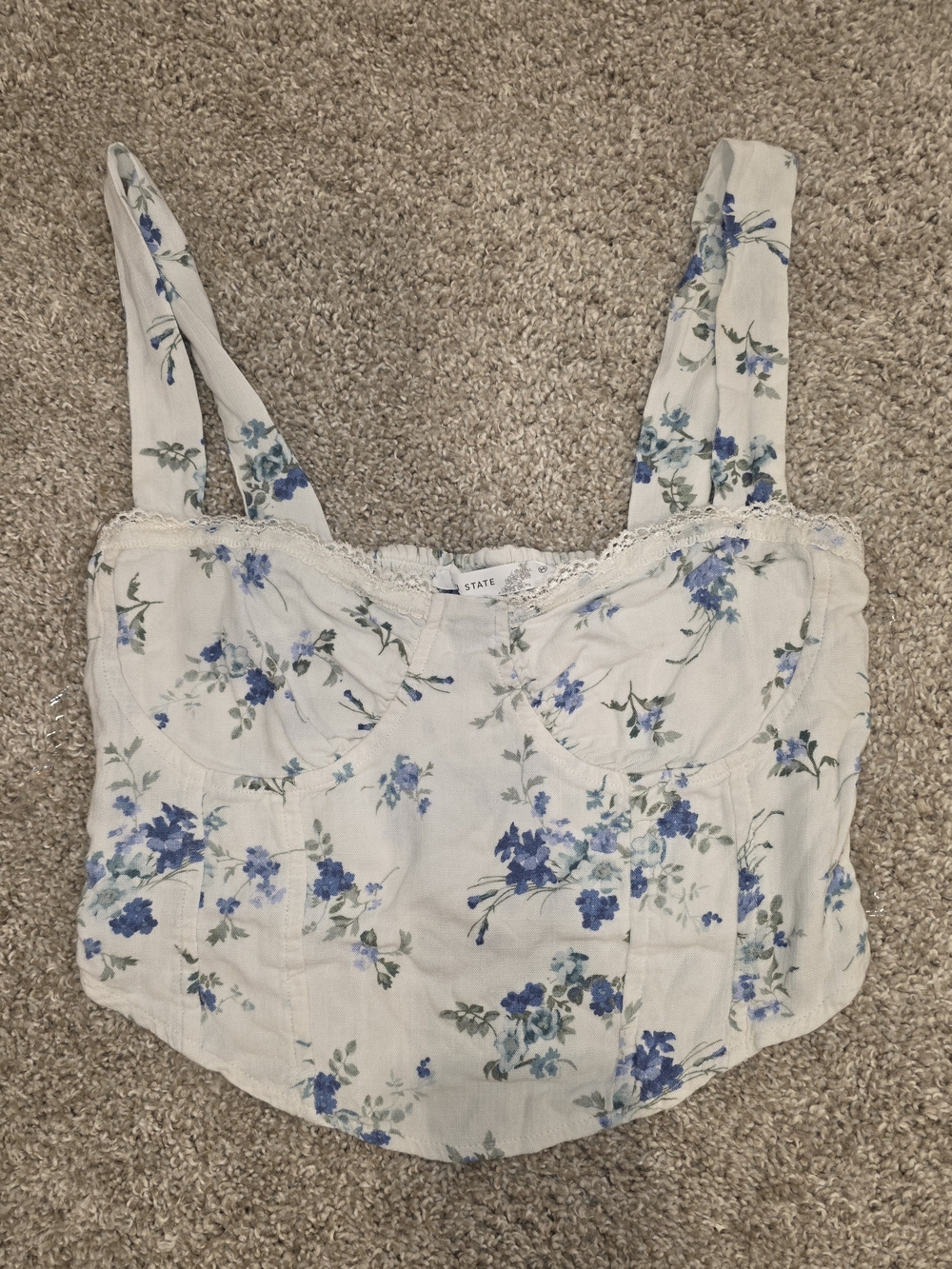 Altar'd State Floral Bustier Tank